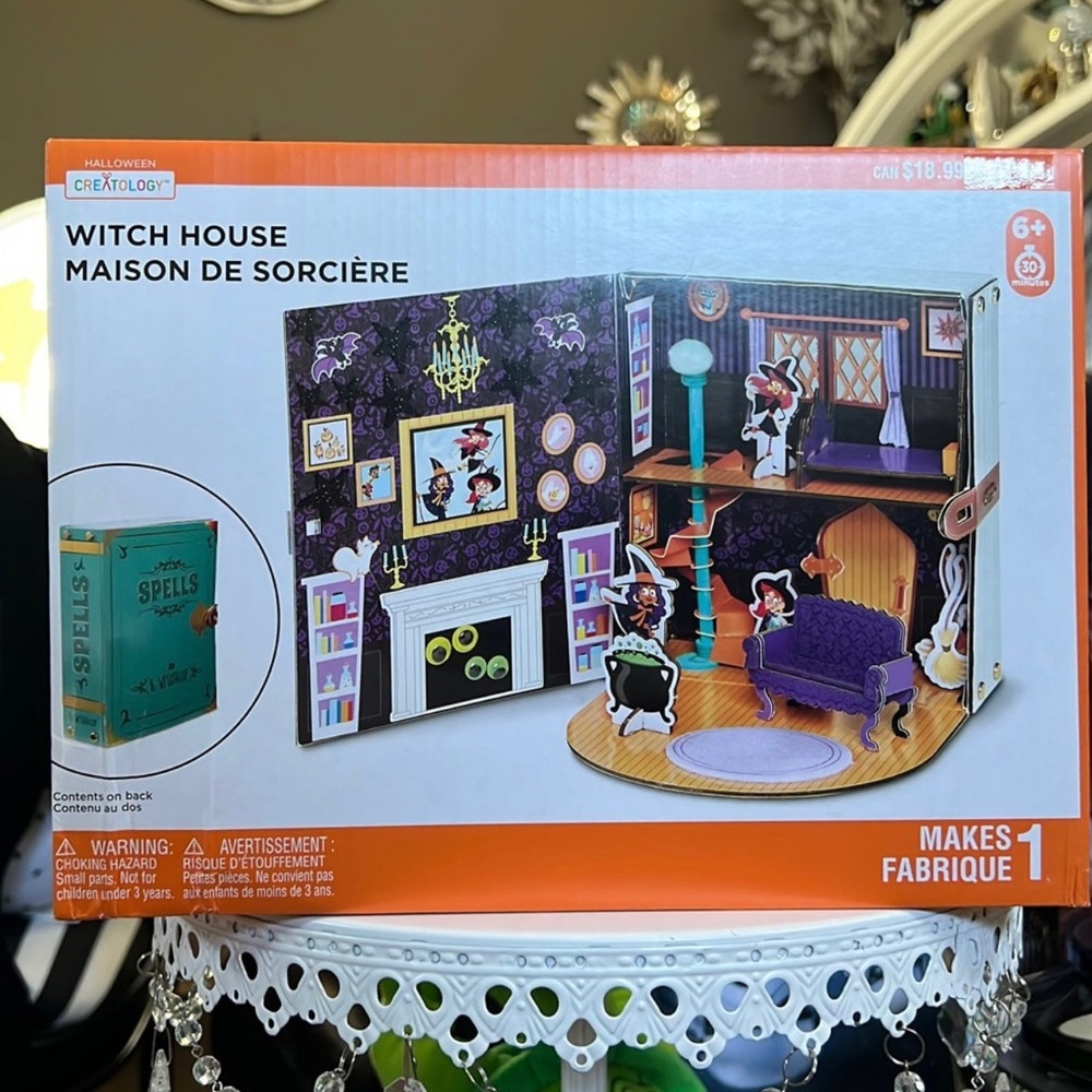 New In Box Creatology Witch House Halloween Craft Kit Build It Spell Book